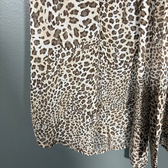 Quintessential Women's Leopard Print Semi-Sheer Retro Top - Large - Secretary - Picture 4 of 7